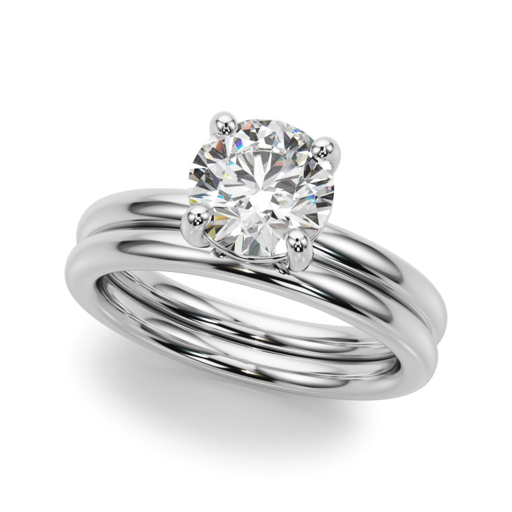 1 CT Lab Diamond 18K White Gold Solitaire