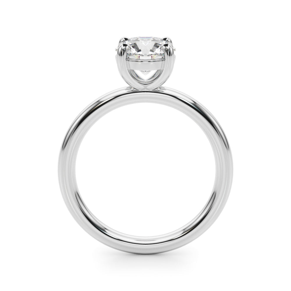 14K White Gold Round Diamond Solitaire