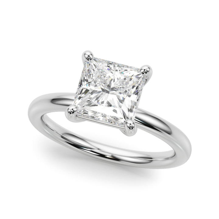 Princess Cut Lab Diamond Solitaire in 14K White Gold