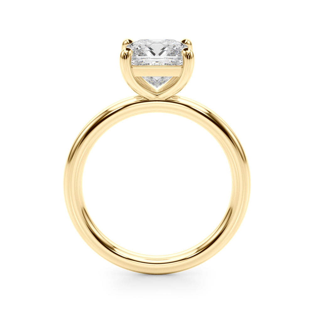Princess Cut Lab Diamond Solitaire in 18K Yellow Gold