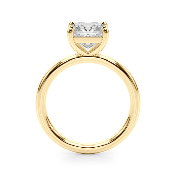 Princess Cut Lab Diamond Solitaire in 18K Yellow Gold