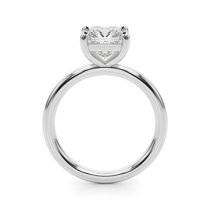 0.6CT Princess Lab Diamond Platinum Solitaire Ring