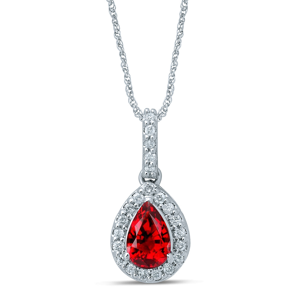 14k White Gold Lab Diamond Pendant: Delicate Sparkle