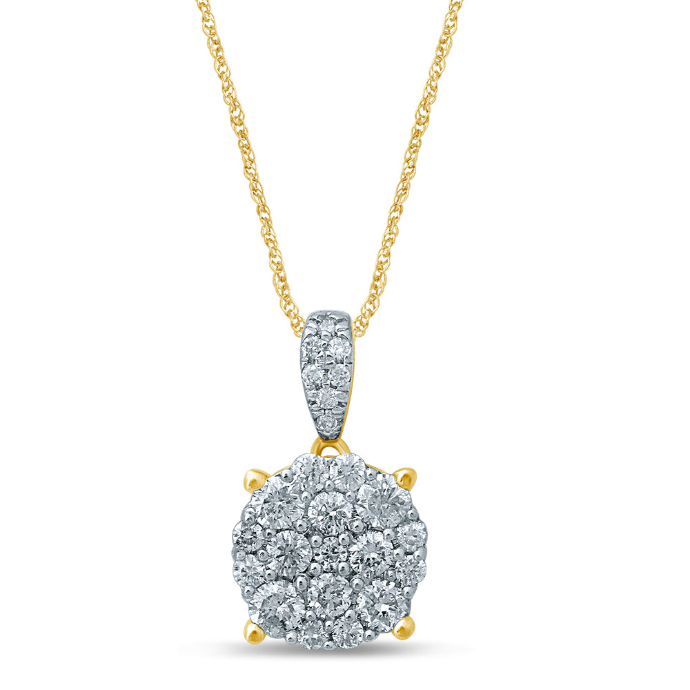 Luminous 14k White Gold Lab Diamond Pendant Necklace