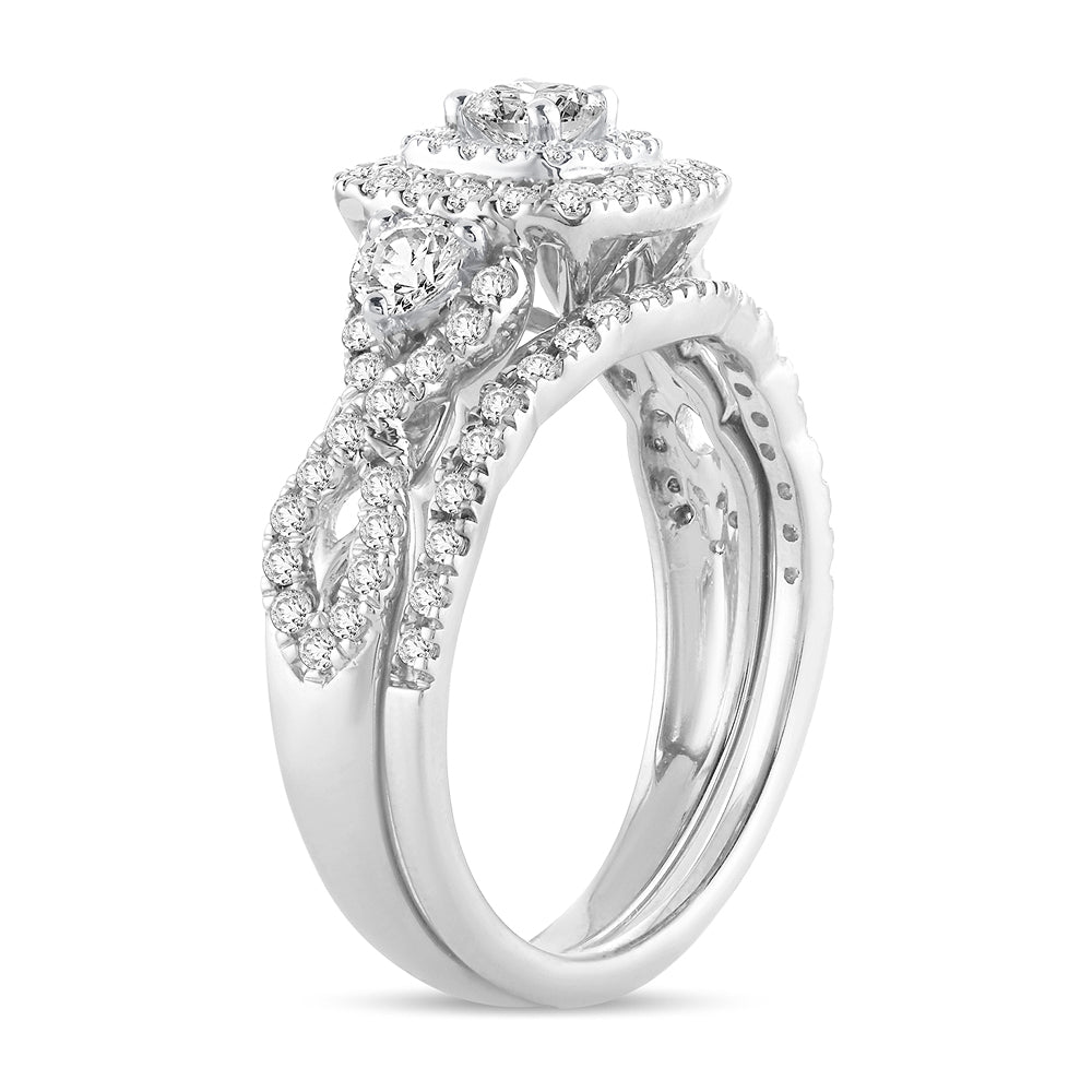 Brilliant 14k White Gold Lab Diamond Engagement Ring