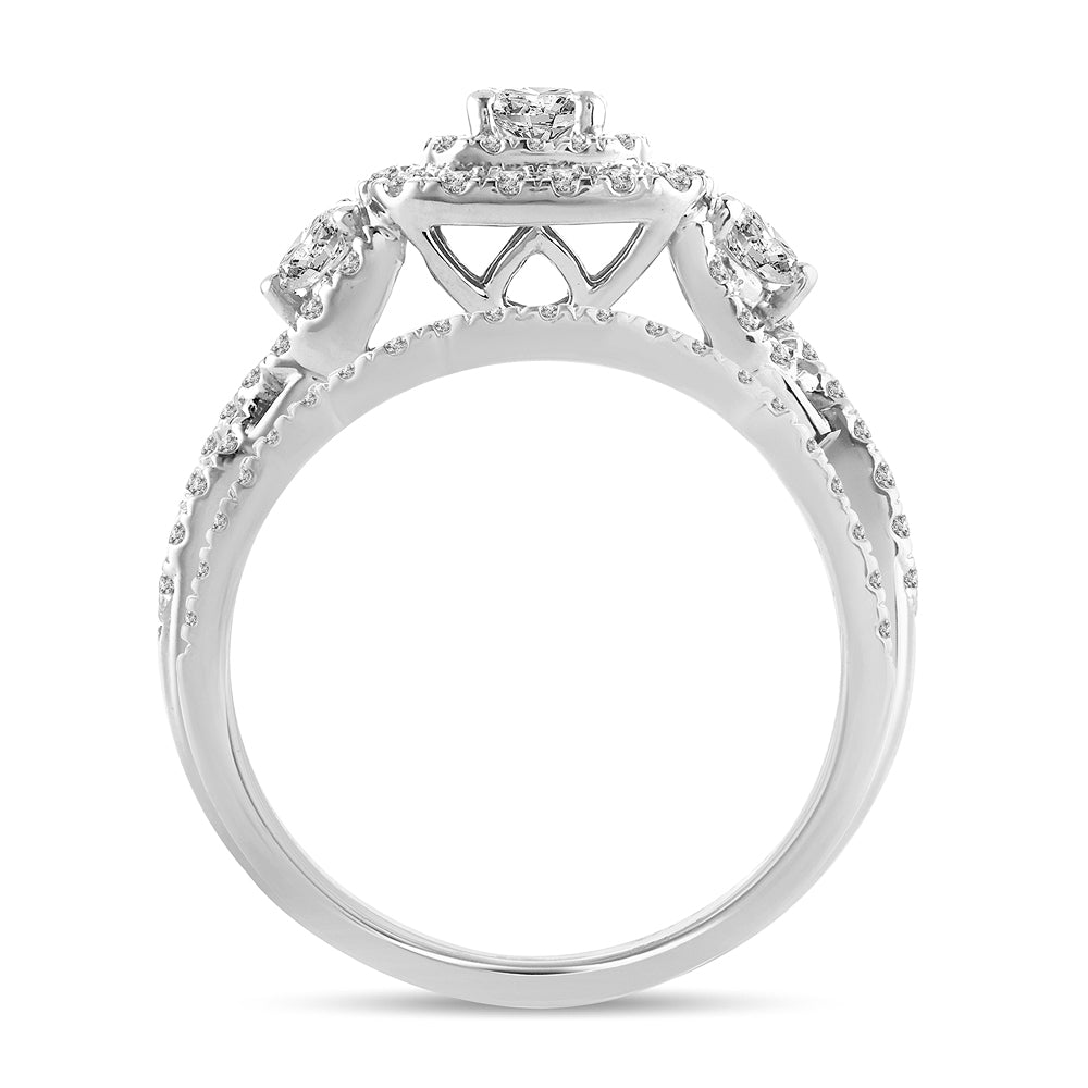 Brilliant 14k White Gold Lab Diamond Engagement Ring