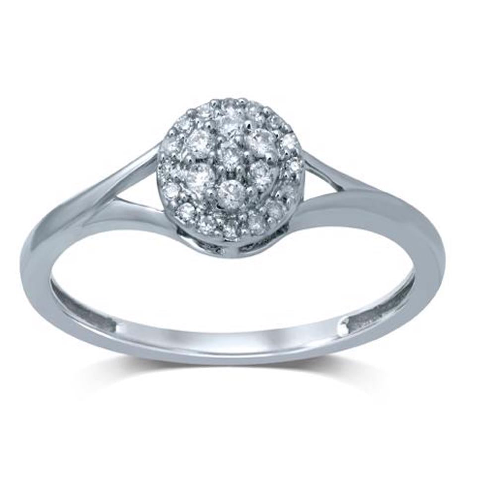 Chic 10k Yellow Gold Lab Diamond Fashion Ring - 0.13CT Sparkle