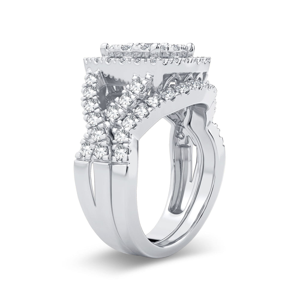 14k White Gold Lab Diamond Bridal Ring (2.00CT)