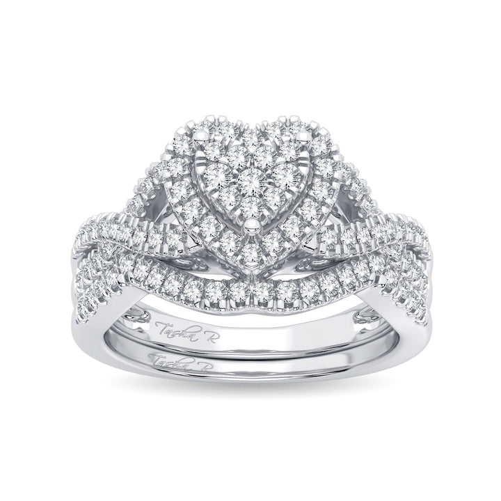 Luminous 14k White Gold 0.50ct Lab Diamond Bridal Ring