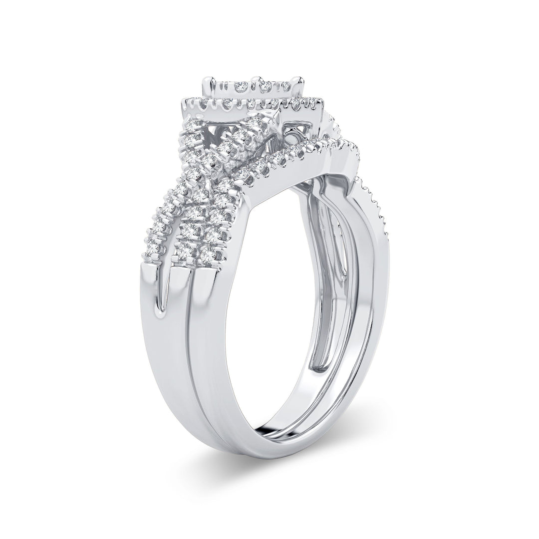 Luminous 14k White Gold 0.50ct Lab Diamond Bridal Ring