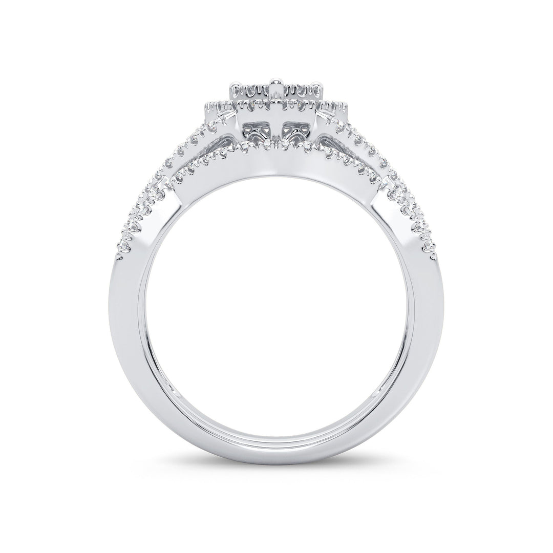 Luminous 14k White Gold 0.50ct Lab Diamond Bridal Ring