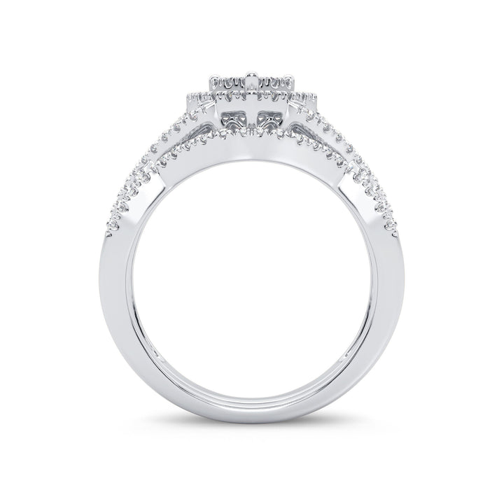 Luminous 14k White Gold 0.50ct Lab Diamond Bridal Ring
