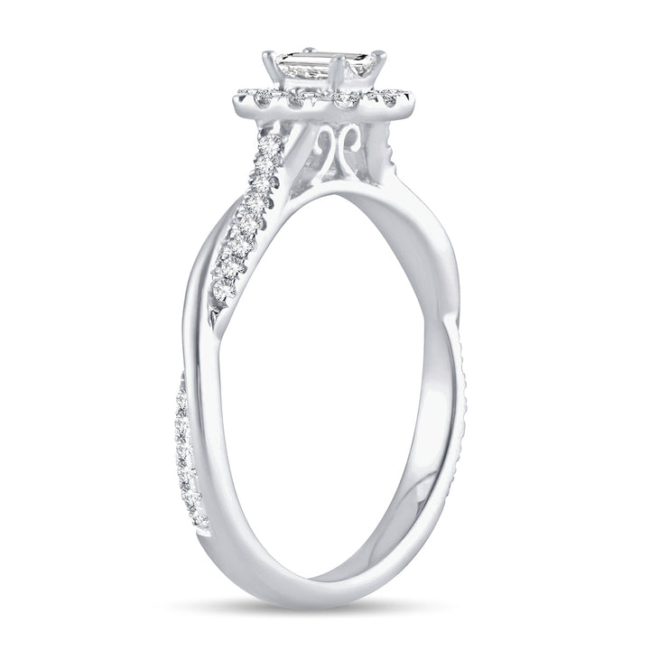 14K White Gold 0.50CT Lab Diamond Engagement Ring