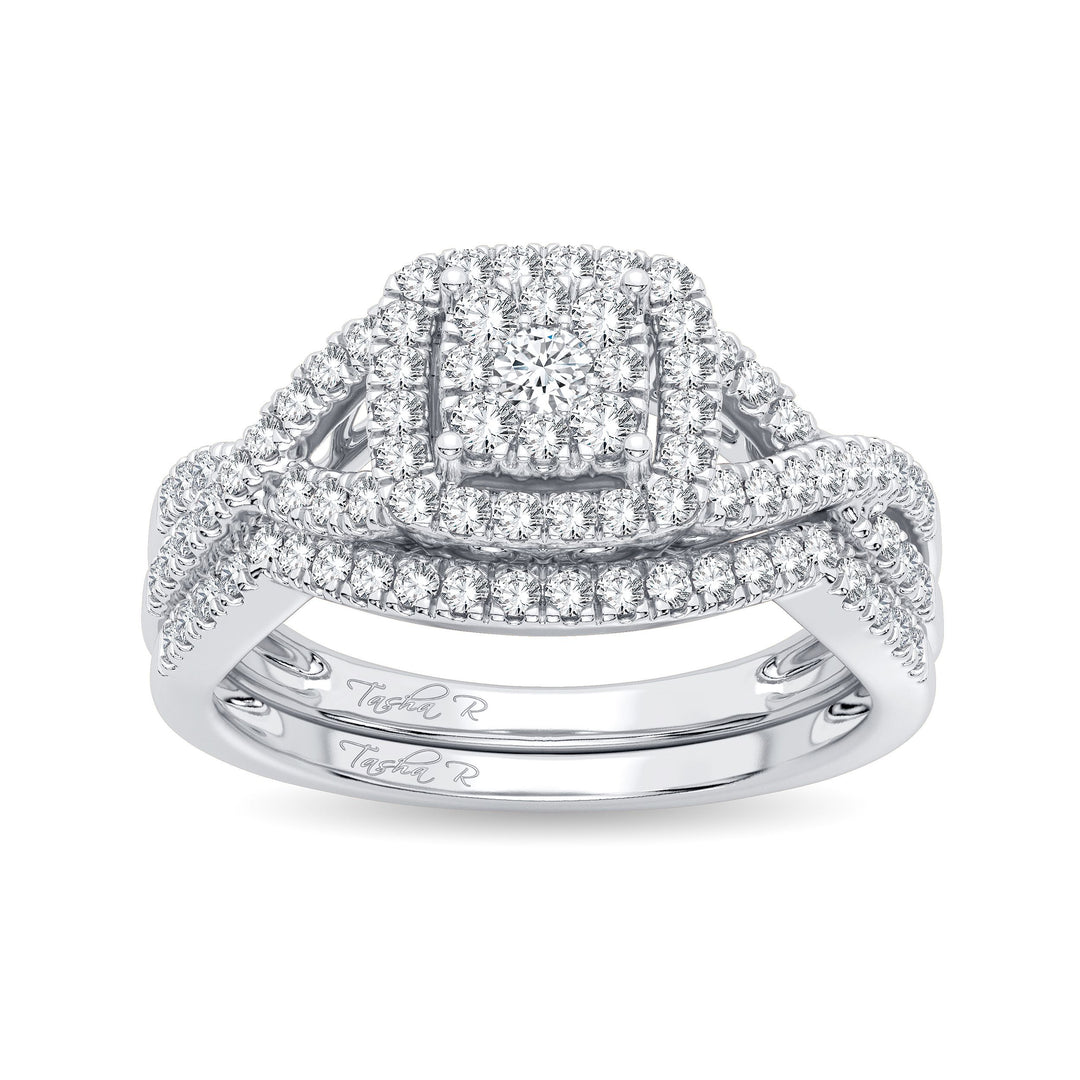 Brilliant 14k White Gold 0.50ct Lab Diamond Bridal Ring