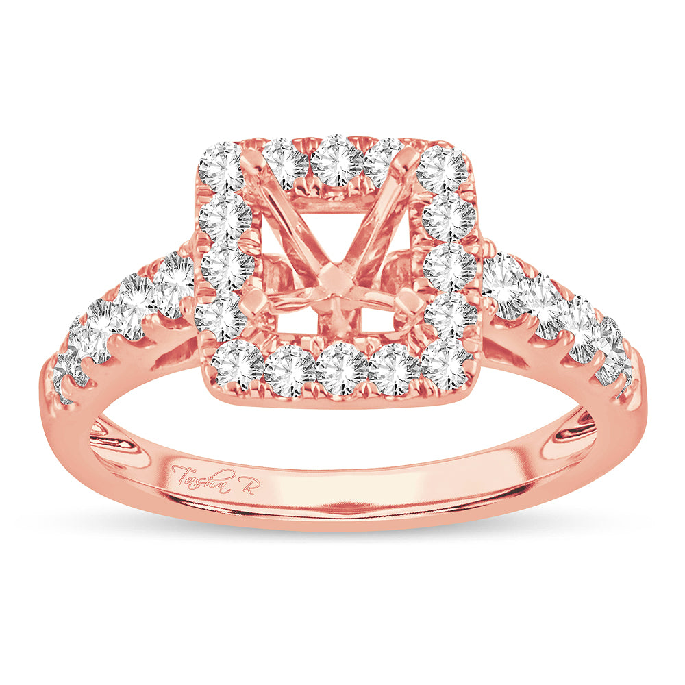 14k White Gold Lab Diamond Semi-Mount Engagement Ring