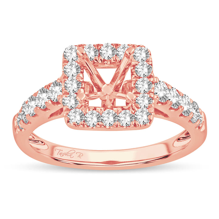 14k White Gold Lab Diamond Semi-Mount Engagement Ring