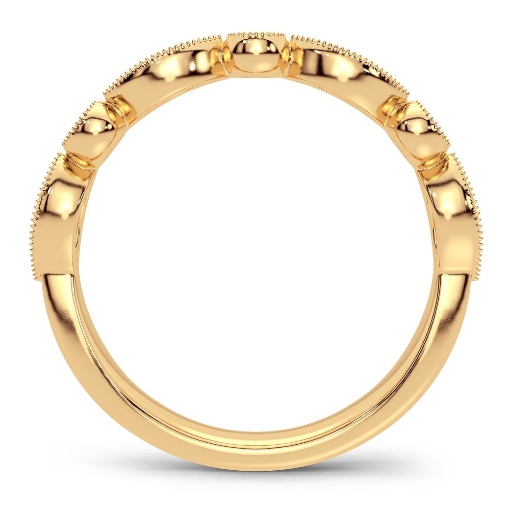 Chic 14K Yellow Gold 0.17CT Lab Diamond Womens Band