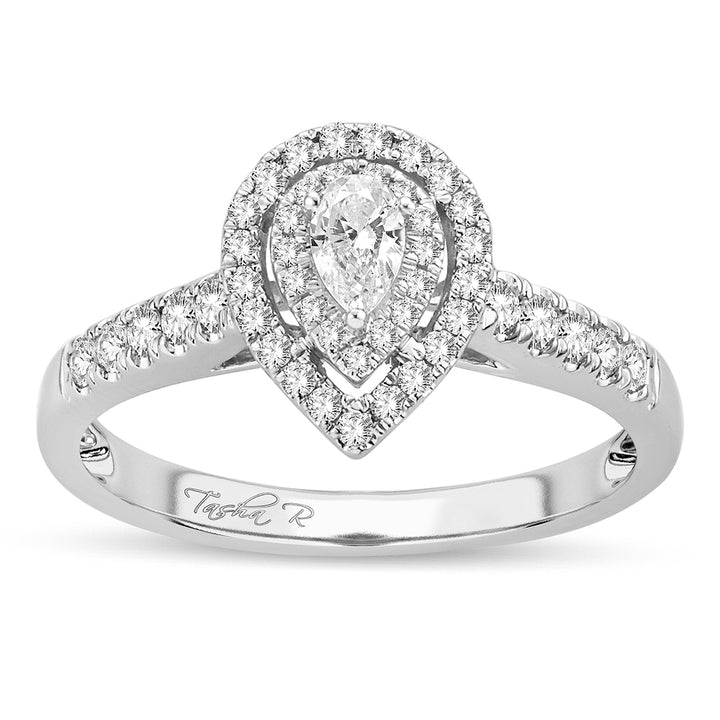 Timeless 14k White Gold Lab Diamond Engagement Ring (0.51CT)