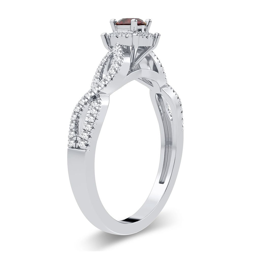 14K 0.12CT Diamond Ruby Ring