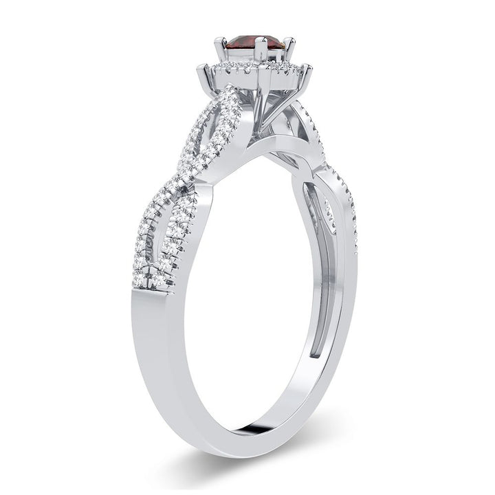 14K 0.12CT Diamond Ruby Ring