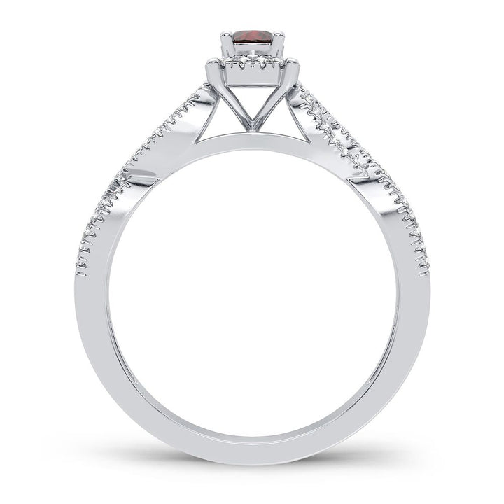 14K 0.12CT Diamond Ruby Ring