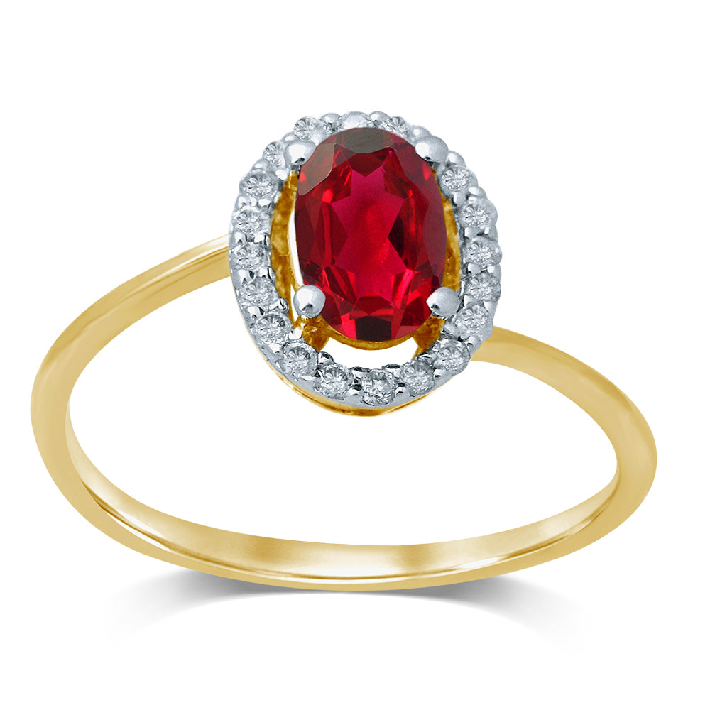 14K  0.15CTDiamond  RUBY  RING