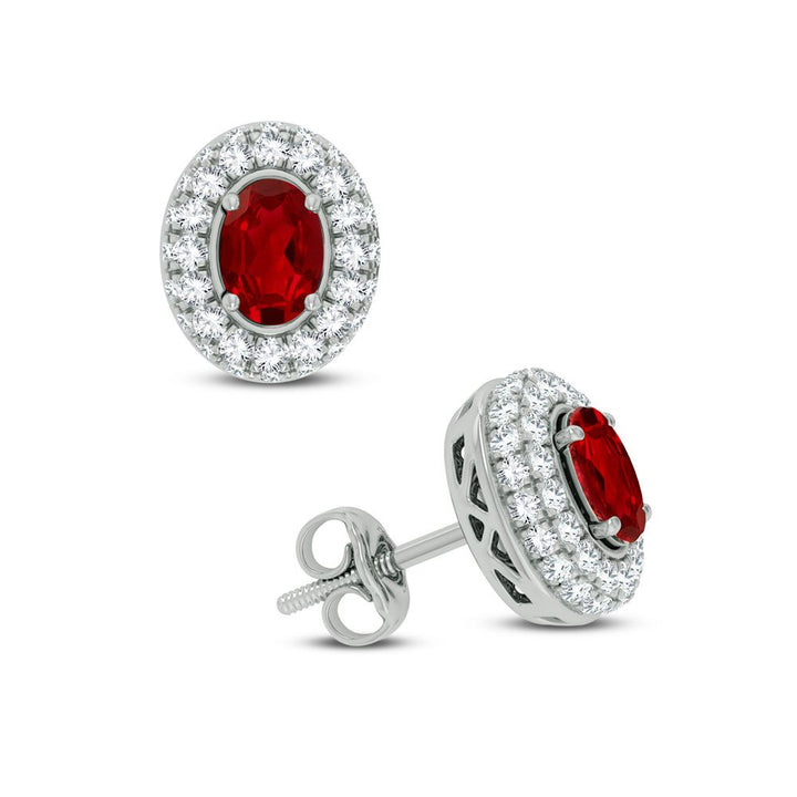 14k White Gold Lab-Grown Diamond Stud Earrings (0.56 CT)