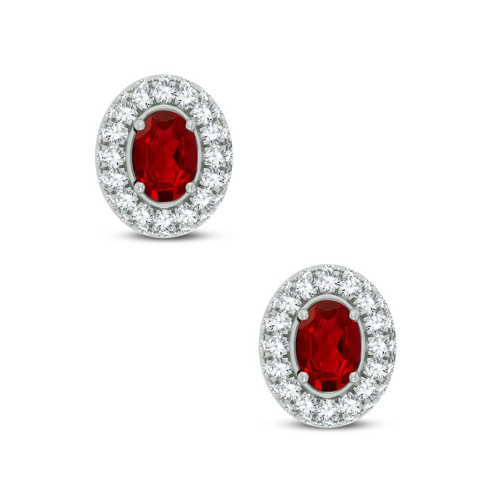 14k White Gold Lab-Grown Diamond Stud Earrings (0.56 CT)