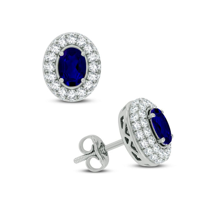 14k White Gold Lab Diamond Stud Earrings (0.57 CT)