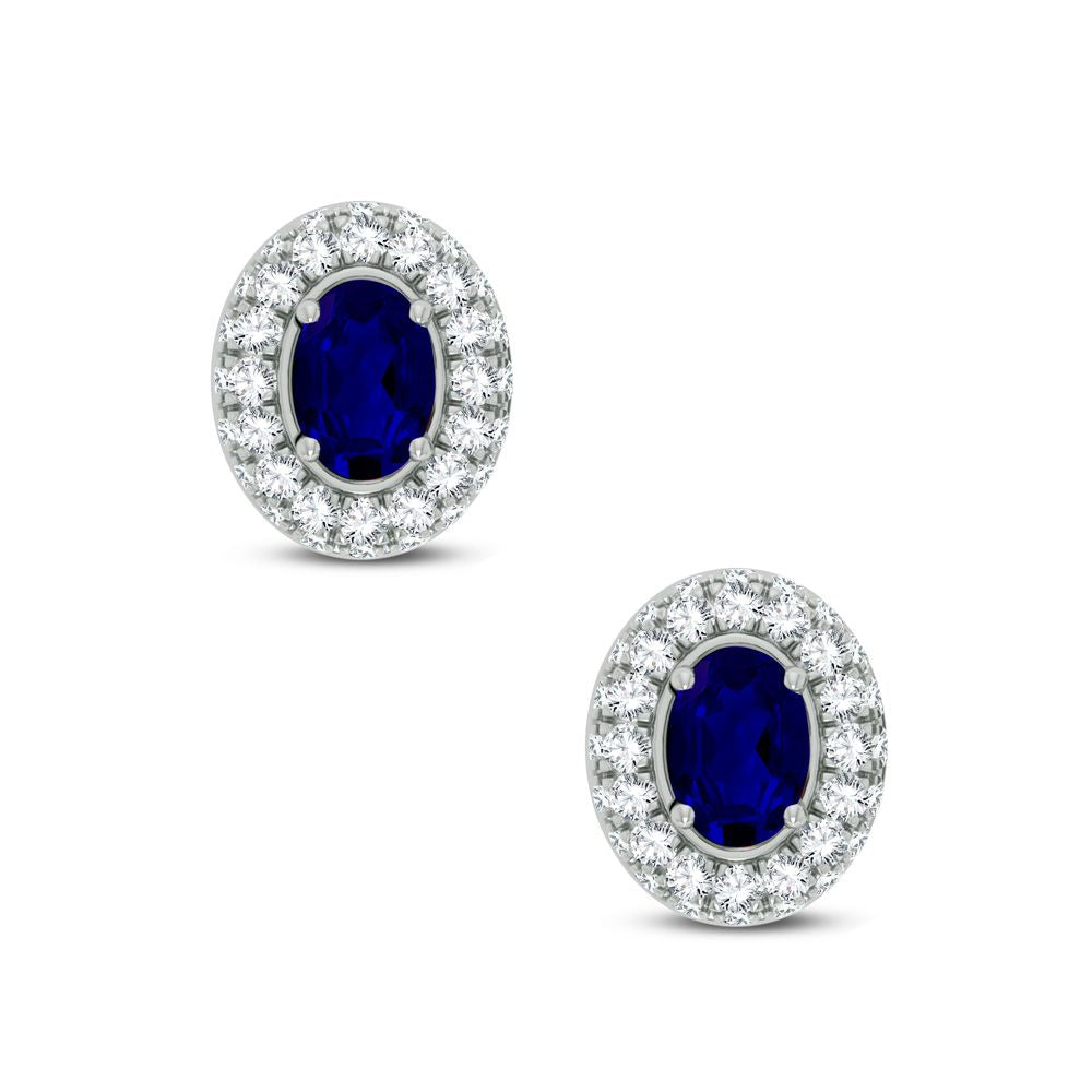 14k White Gold Lab Diamond Stud Earrings (0.57 CT)