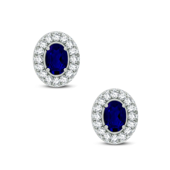 14k White Gold Lab Diamond Stud Earrings (0.57 CT)