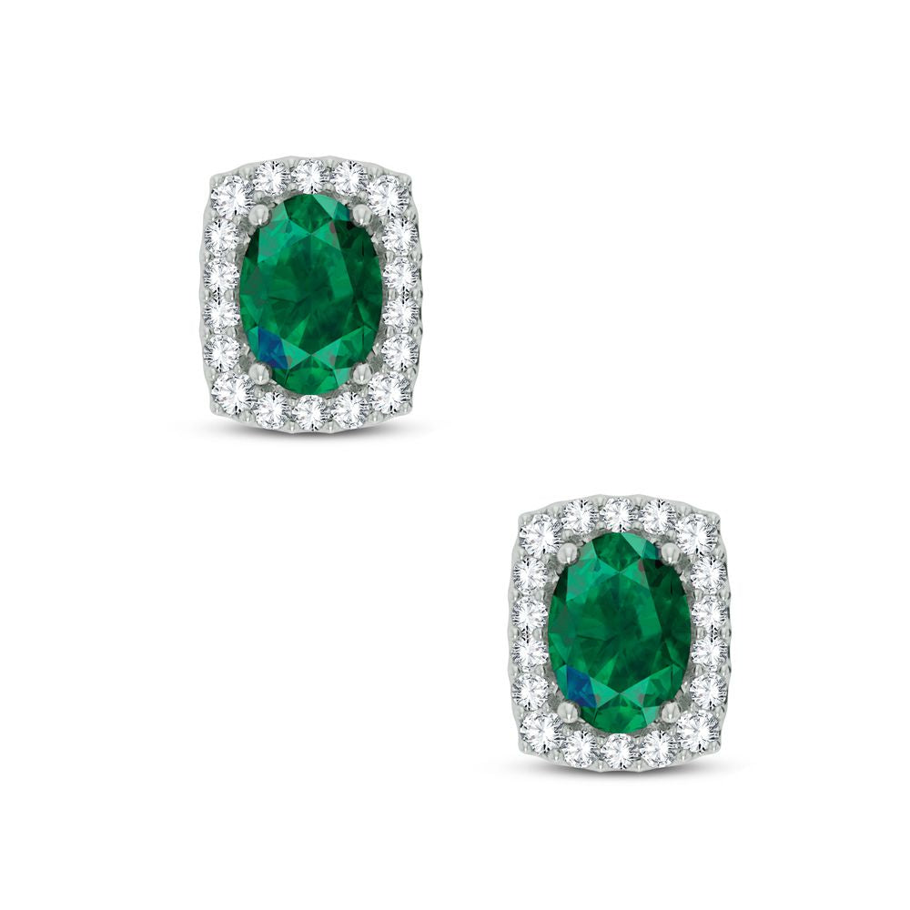 14K White Gold Lab Diamond Earrings - Chic Everyday Sparkle