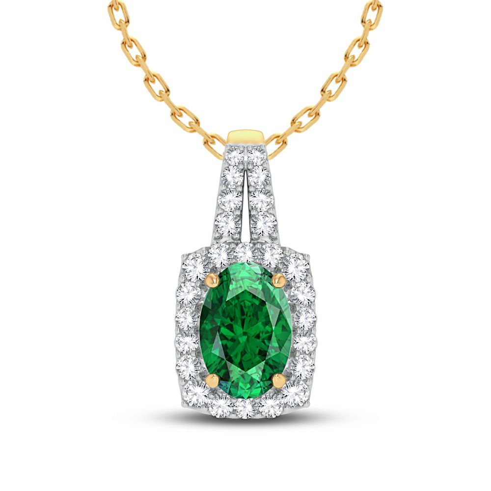 14K Yellow Gold Lab Diamond Pendant: Timeless Elegance