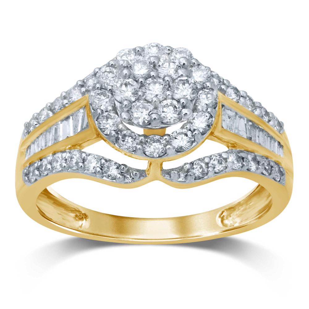 Luminous 14k Yellow Gold Lab-Grown 1CT Diamond Fashion Ring
