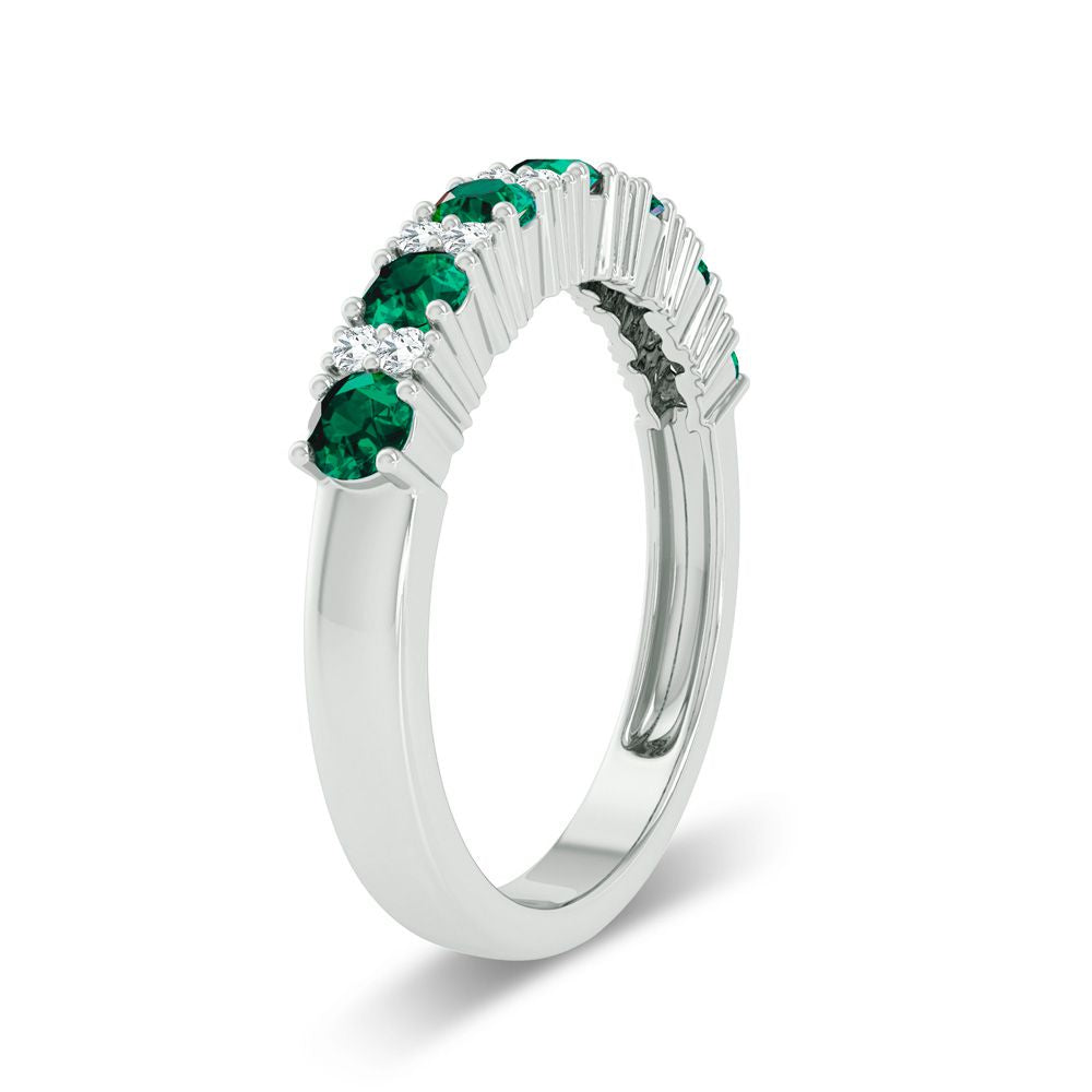 Luminous 14k White Gold Lab Diamond Womens Engagement Ring