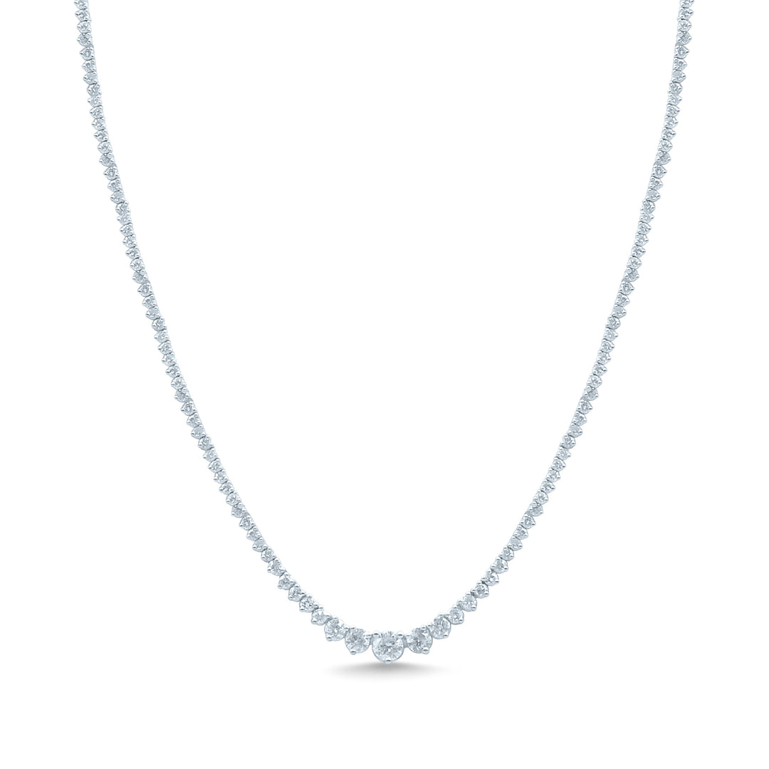 Luminous 14k White Gold Lab Diamond Solitaire Pendant Necklace