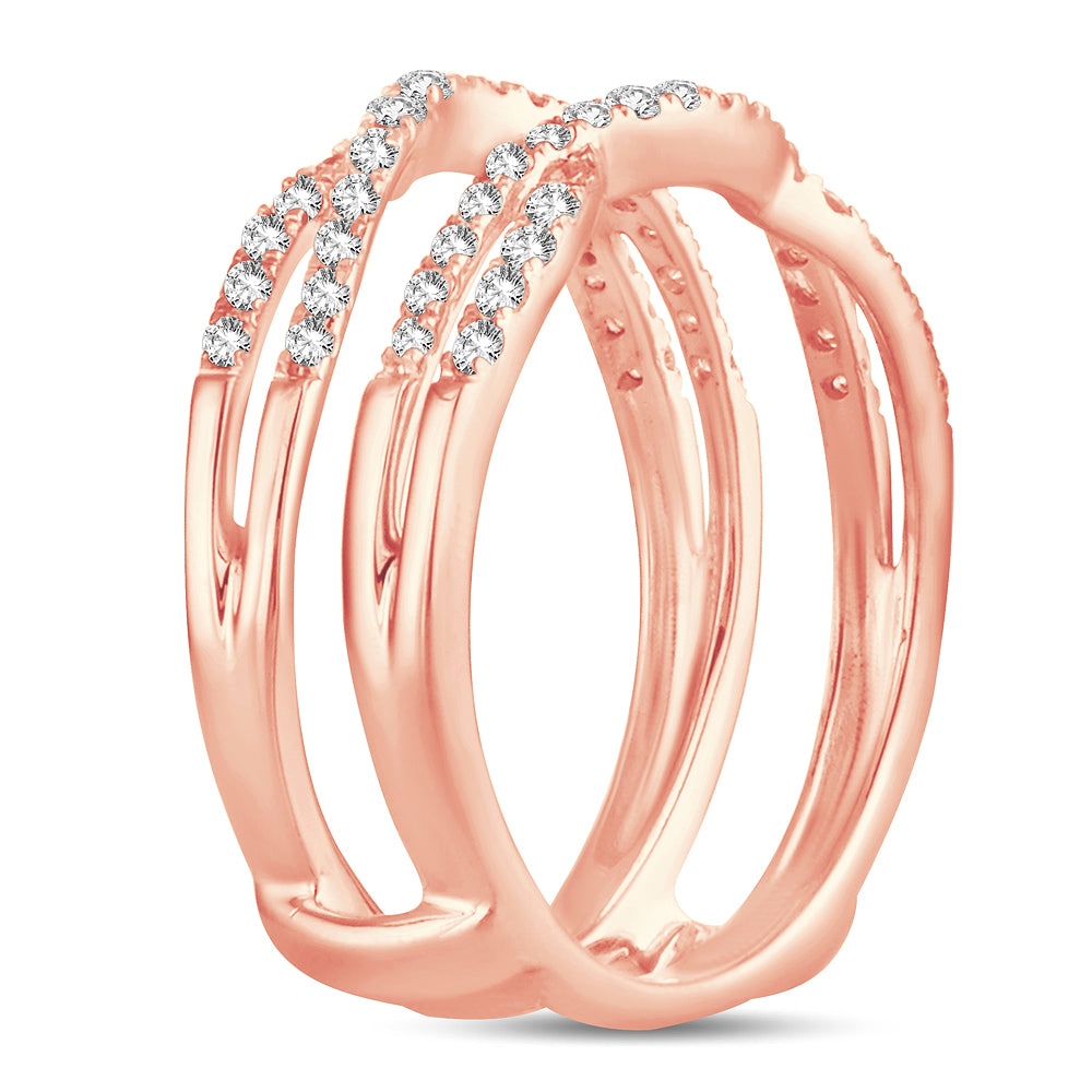 14K 0.33CT DIAMOND RING GUARD