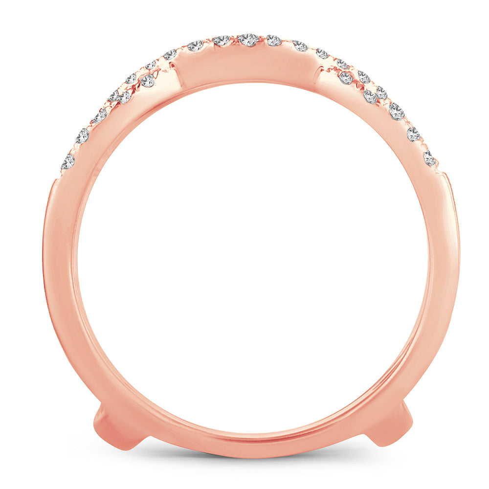 14K 0.33CT DIAMOND RING GUARD