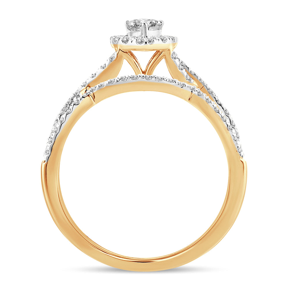 14K Yellow Gold Lab Diamond Engagement Ring - 0.75ct