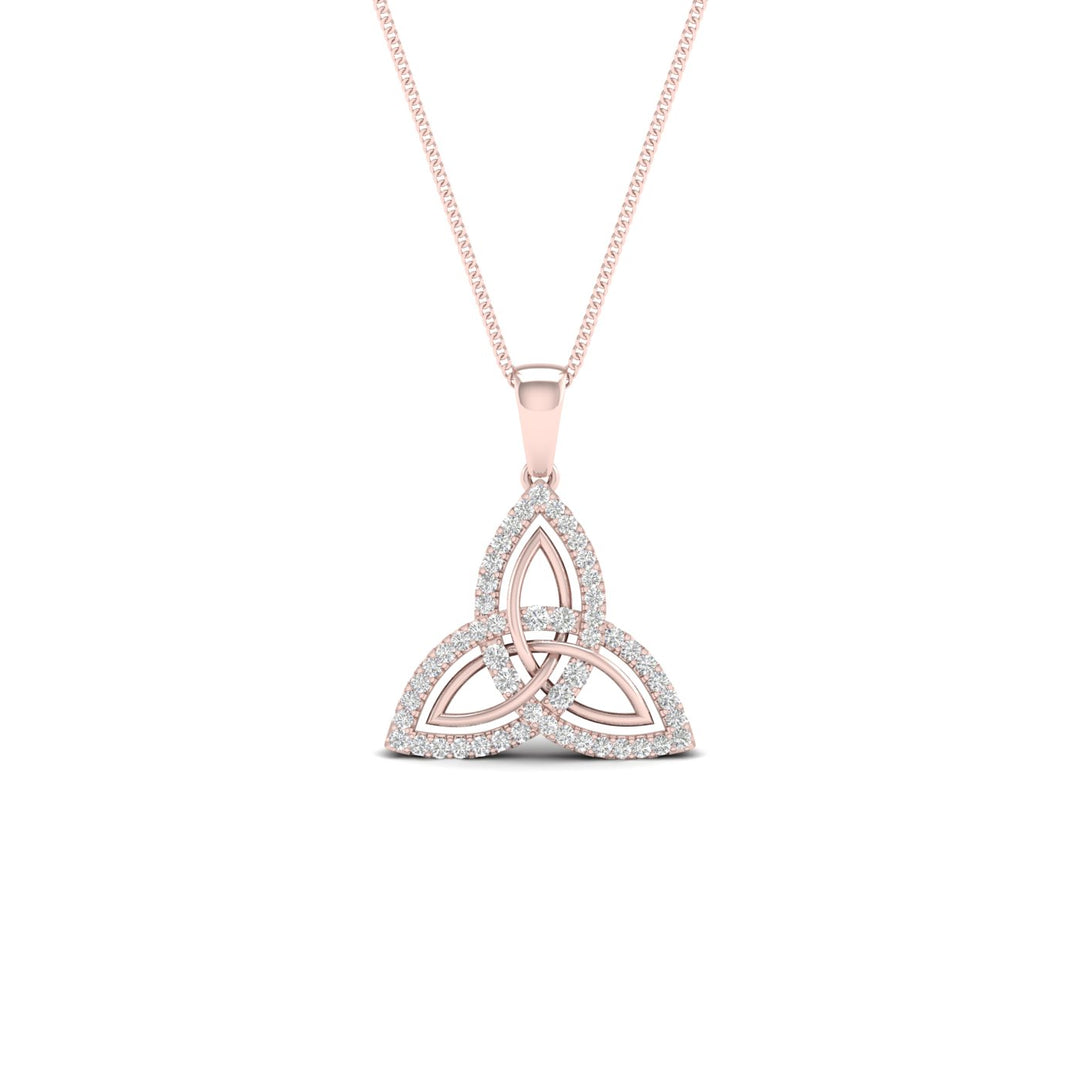 Delicate 10k Rose Gold 0.15CT Lab Diamond Pendant