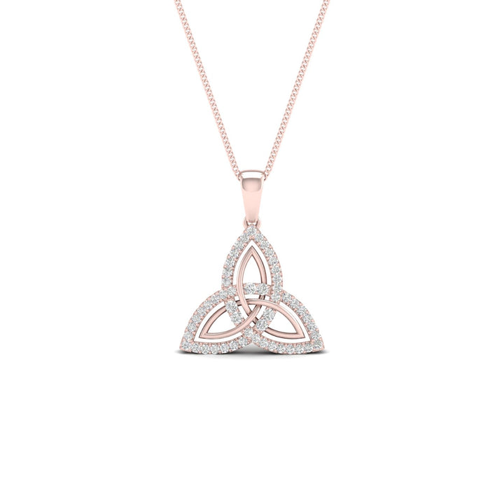 Delicate 10k Rose Gold 0.15CT Lab Diamond Pendant