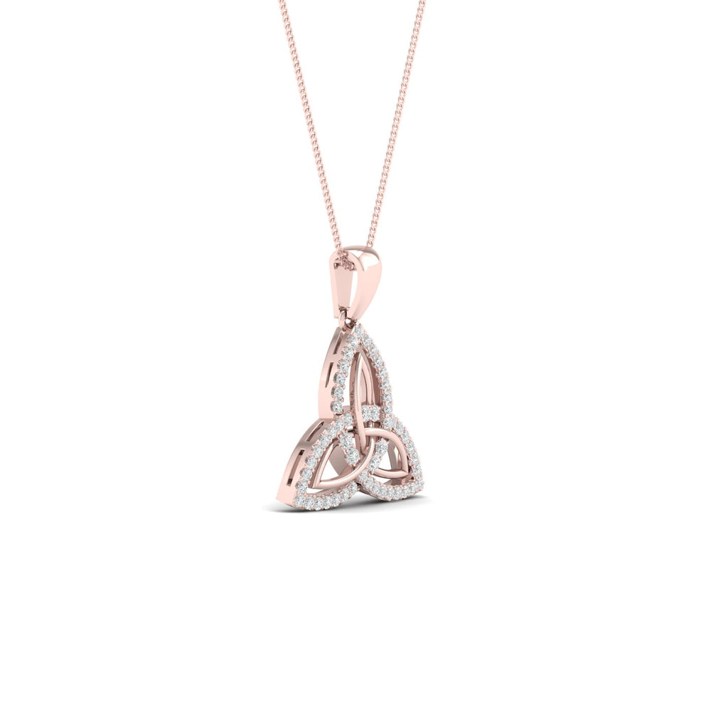 Delicate 10k Rose Gold 0.15CT Lab Diamond Pendant