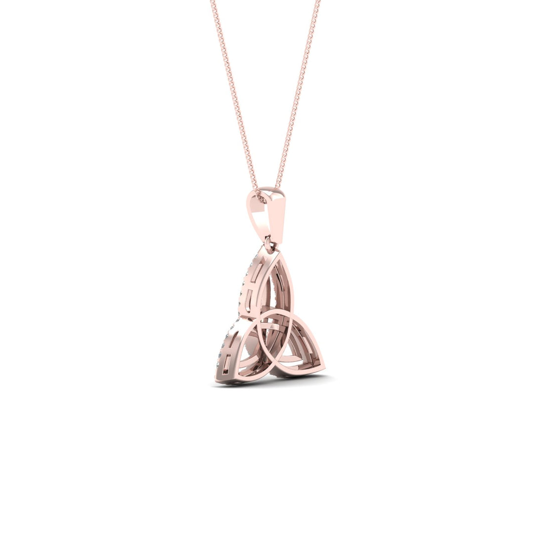 Delicate 10k Rose Gold 0.15CT Lab Diamond Pendant