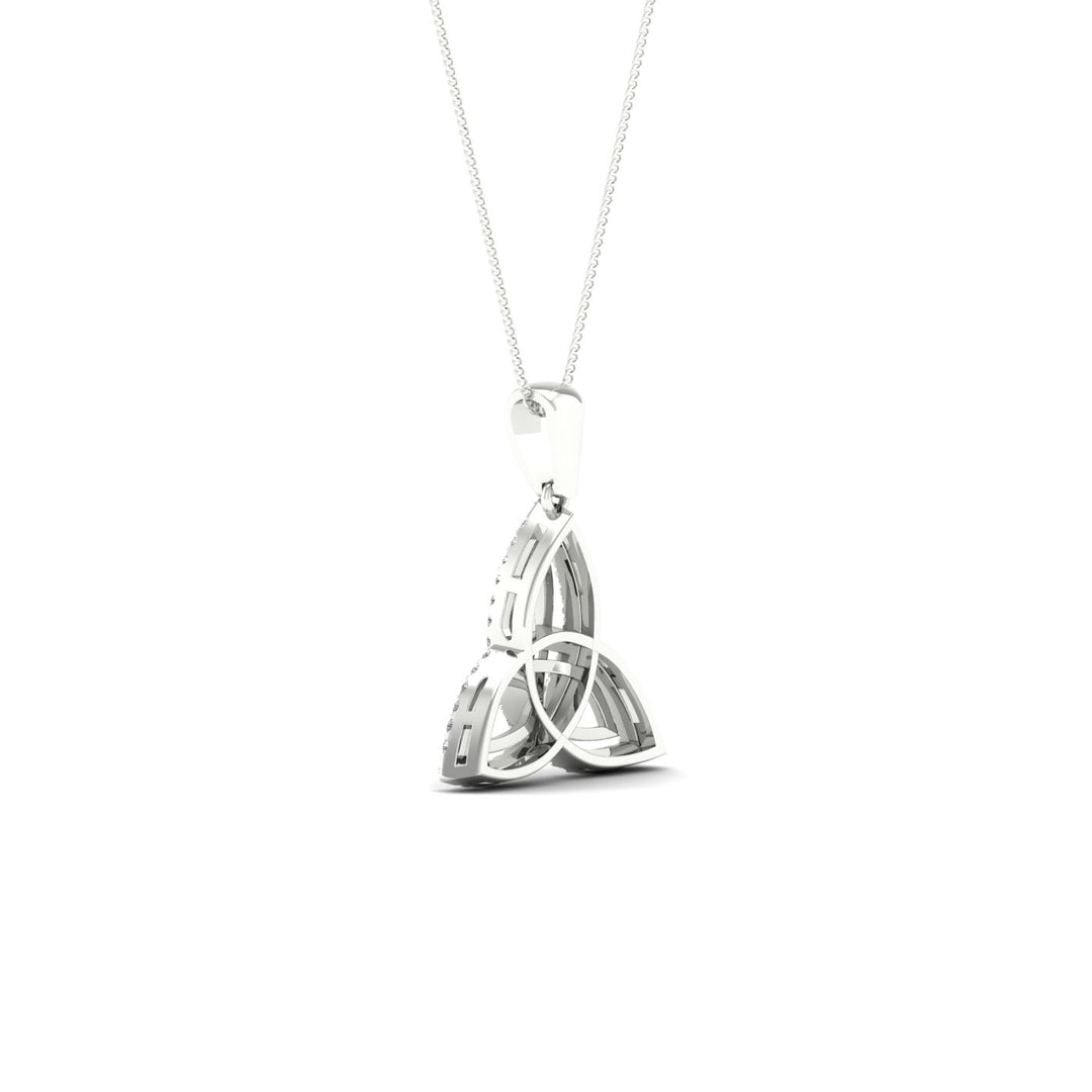 Elegant 10k White Gold 0.15CT Lab Diamond Pendant
