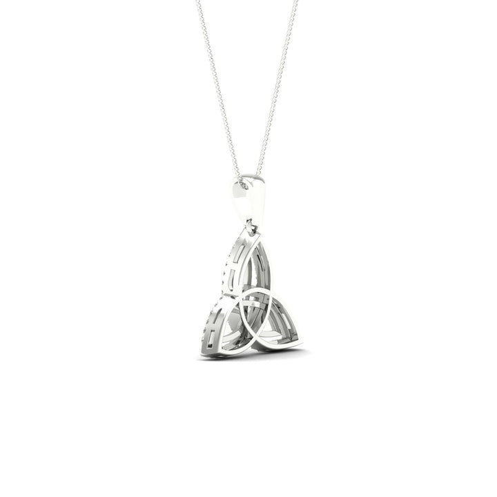 Elegant 10k White Gold 0.15CT Lab Diamond Pendant