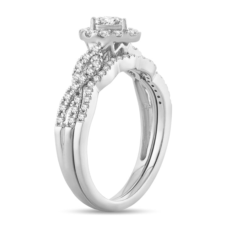 Luminous 14k White Gold Lab Diamond Engagement Ring (0.64CT)