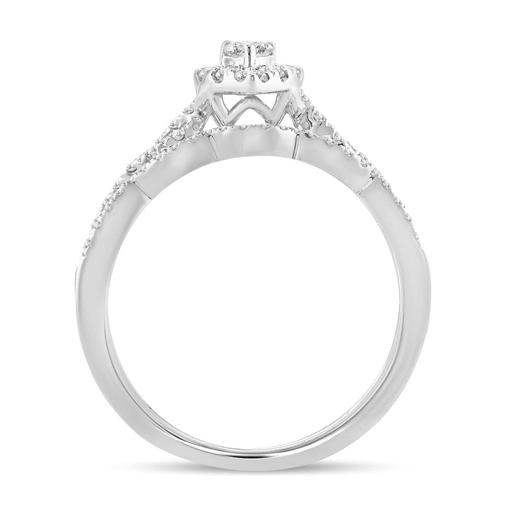 Luminous 14k White Gold Lab Diamond Engagement Ring (0.64CT)