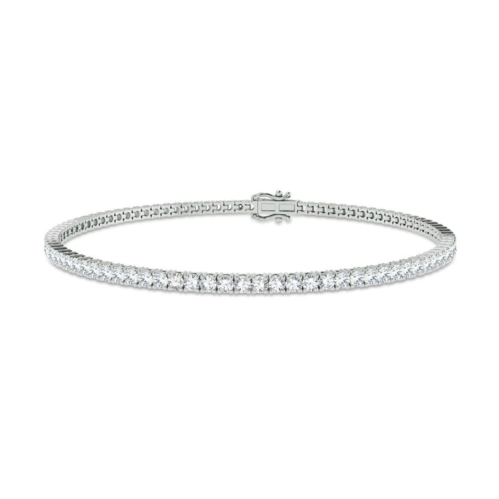 Luminous 14k White Gold 2ct Lab Diamond Womens Tennis Bracelet