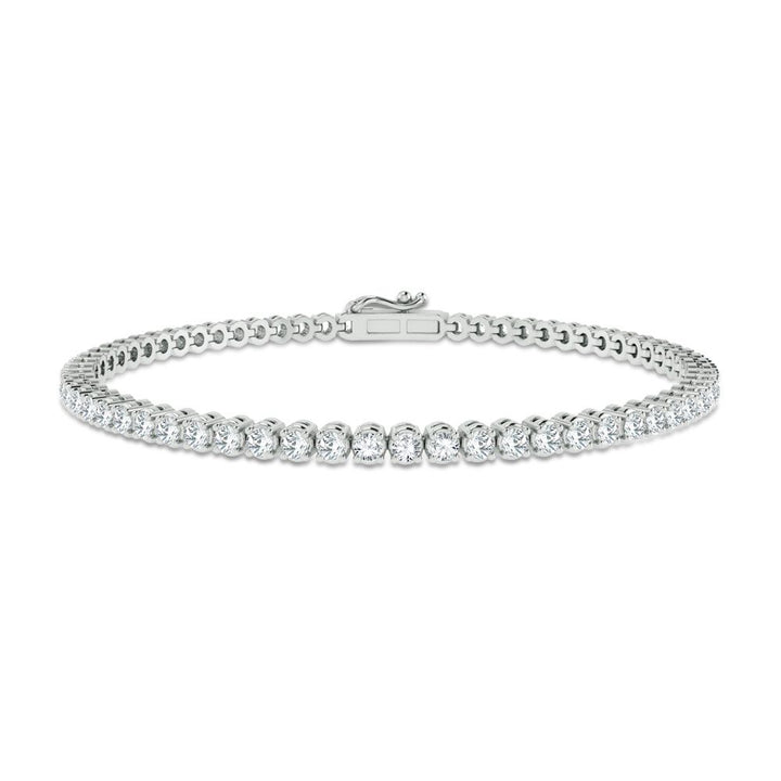 14k White Gold 2ct Lab Diamond Womens Tennis Bracelet