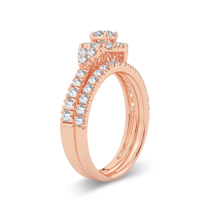 Romantic 14k Rose Gold Lab Diamond Engagement Ring
